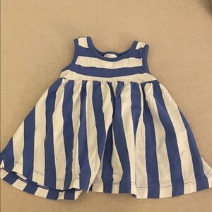 Hanna Andersson Blue and White Striped Tank Dress